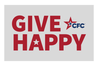 CFC banner that reads "Give Happy"