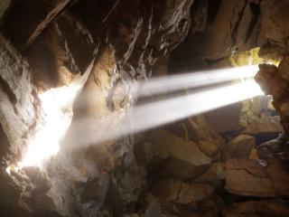 Light shinning into a cave