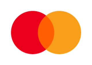 Mastercard acceptance mark - two overlapping orange circles of different shades.