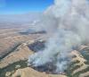 Aerial view of the dry hillsides of Asotin, Washington