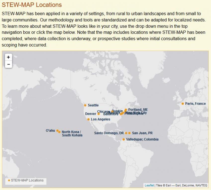 Screen grab: STEW-MAP functionality