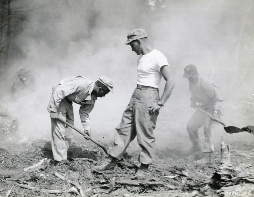 Smokejummpers putting out fires