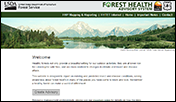 Forest Health Advisory System screen capture