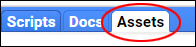 Assets folder tab.