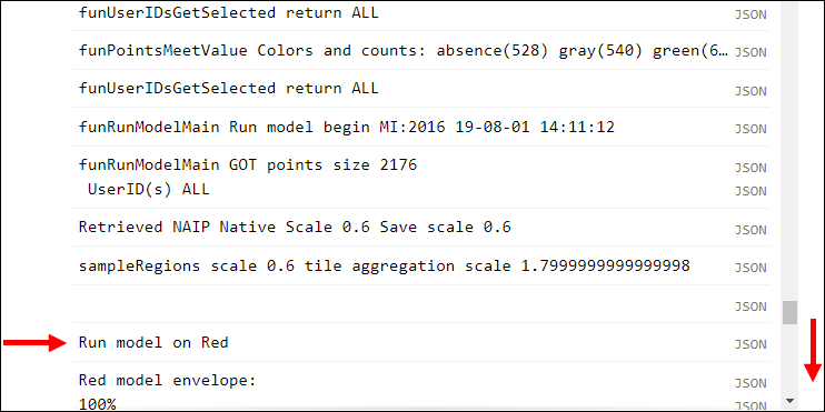 Console information window. 