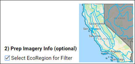 Select Ecoregion for Filter button and map Ecoregion overlay selection.