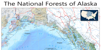 Map of national forests of Alaska.