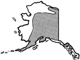 map depicting the range of alternate host for spruce broom rust