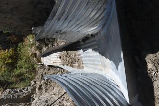 Open metal culvert