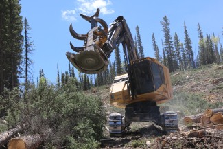 Mechanical Treatment Masticating on the Fishlake National Forest to reduce hazardous fuels