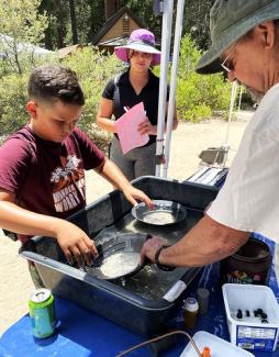 Child participates with the Inland Empire Prospectors