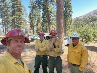 Firemen take a short break and pose for picture during 2024 Angelus Oaks Rx