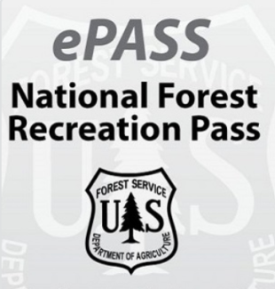 Graphic that says epass national forest recreation pass