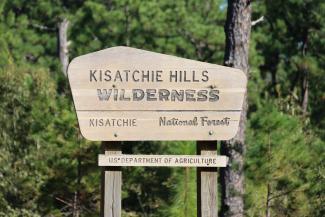 sign for the kisatchie hills wilderness