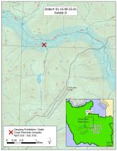 Exhibit D: A map showing the location of what is known as the Castle Creek Riverside Campsite  as described in the Prohibition section of this Order.
