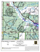 Map of the area around Observatory Rock and Eagle Rock.