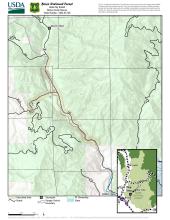 Map highlighting the Grimes Creek Area Closure