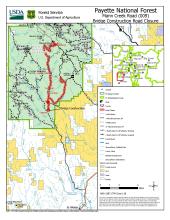 Mann Creek Bridge Construction and Road Closure Map