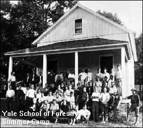 Yale forestry class on porch