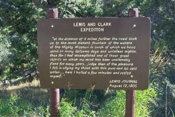 Sacajawea Memorial Camp Interpretive Sign