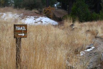Trail sign at Arrowhead Ridge site