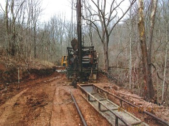 orphaned well in the Marietta Unit in the process of being plugged