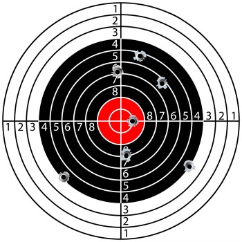 Target with Bulletholes