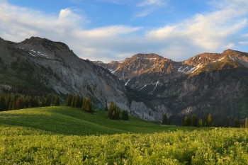 Mountains and valley in the Gros Ventre Wilderness