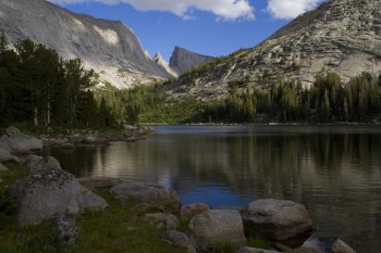 Lake and mountains in the Bridger Wilderness