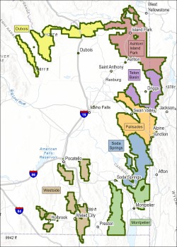 Map of districts