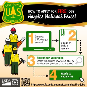 How to apply for Fire jobs at the Angeles National Forest.
