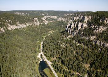 Aerial View of Spearfish Canyon