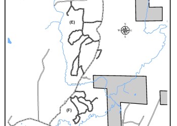 Vicinity Map: McDonald Creek Hunter Hiking Trails E-F