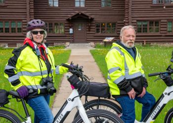 Big Lake Couple on Bikes