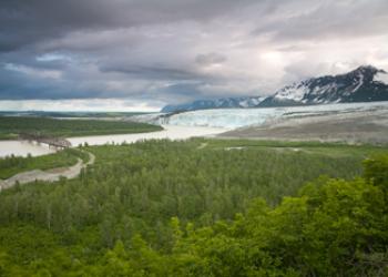 Copper River Delta with Million Dollar Bridge