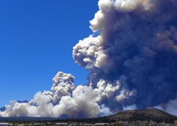 Image of the smoke from the Schultz Fire in June of 2010.