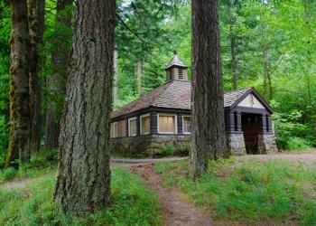Restrooms at Eagle Creek Day Use and trailhead area.