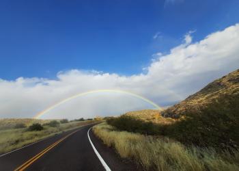 Swift Trail with Rainbow