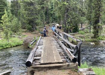 Quinn Creek Trail Bridge Replacement Before