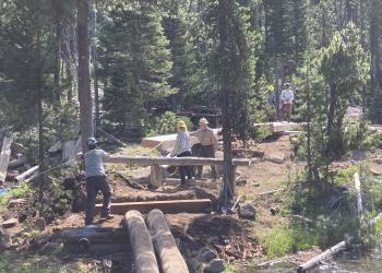 Quinn Creek Trail Bridge Replacement During 3