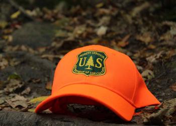 Hunting Header - Orange hat with FS Shield