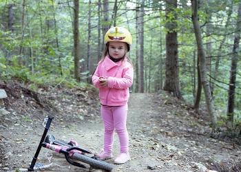 Mountain Bike Section Header- Little Girl on Trail