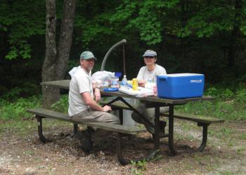 family picnicking