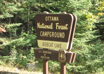Bobcat Lake Campground Sign