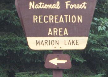 Marion Lake Roadside Sign