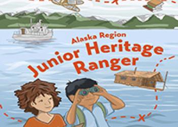 Cover for the Alaska Region Junior Heritage Ranger book.