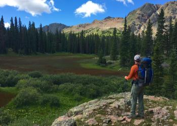 Backpacker Crater Lake Trail