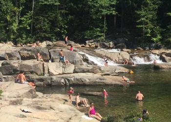 Summer Safety Header - Swimming at Lower Falls