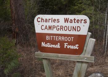 Charles Waters Campground Sign