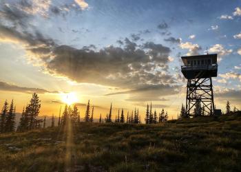 A sunset on the Hungry Horse-Glacier View Ranger District